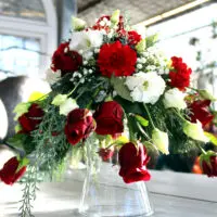 Urnenhaube Rot Weiß